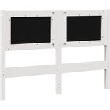  Tapecirani uzglavlje Bijelo 120 cm Čvrsto borovo drvo | Eponuda.ba