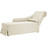 vidaXL Počivalnik z vzglavnikom in desnim naslonom za roke krem | Shoptok.si