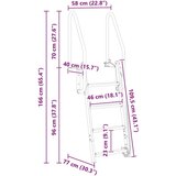 vidaXL ljestve za dok ostalo srebrno 58 x 77 x 166 cm aluminij | shoptok.hr