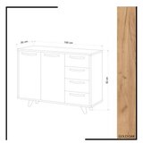 Hanah home waga oakwhite multi purpose cabinet | ePonuda.com