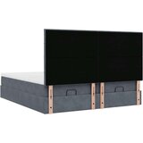  Okvir kreveta s madracima tamnosivi 160x200cm baršunasti | shoptok.hr