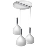  Luster na sajli NOAK 3xE27/15W/230V bela/hrom | Eponuda.com