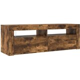  ormarić s LED svjetlima boja dimljenog hrasta 120x35x40 cm | shoptok.hr