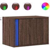 Maison Chic Stenski Dvo delni komplet Nočne omarice - Nočne mize z LED lučkami rjavi hrast, (21688464) Cene