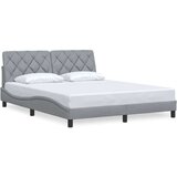 vidaXL Posteljni okvir brez vzmetnice svetlo siv 160x200 cm blago | Shoptok.si