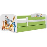 HAPPYKIDS Otroška postelja Dreamy 160x80 ZOO 2 brez ležišča s predalom Zelena | Shoptok.si