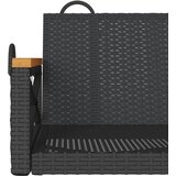  Klupa za ljuljanje crna 109 x 62 x 40 cm od poliratana | Eponuda.ba