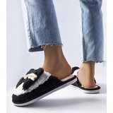 Gemre Black and white slippers with a bow | shoptok.hr