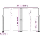 vidaXL Zložljiva stranska tenda antracitna 180x600 cm | Shoptok.si