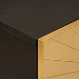 vidaXL Noćni ormarić s ladicama Crna i zlatna 50 x 33 x 60 cm | shoptok.hr