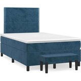 vidaXL Krevet s oprugama i madracem tamnoplavi 120 x 190 cm baršun | shoptok.hr