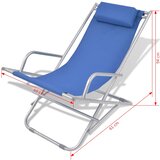  Vrtne podesive stolice 2 kom čelične plave | shoptok.hr