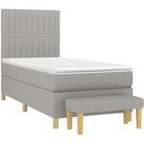  s oprugama i madracem svjetlosivi 100x200 cm od tkanine | shoptok.hr