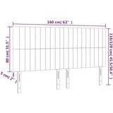  Uzglavlje plavo 160x5x118/128 cm od tkanine | shoptok.hr