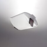 Nice Lamps bela stropna svetilka s steklenim senčnikom 33x30 cm eva – Cene