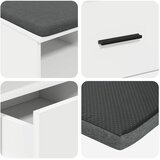  Klupa za hodnik s jastukom s ladicama Bijeli 80 x 38 x 46 cm | shoptok.hr