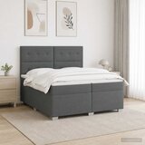  Boxspring krevet s madracem Tamnosiva 200 x 200 cm Tkanina | shoptok.hr