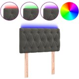 Maison Chic led posteljno vzglavje - vzglavna omarica - nočna omarica temno sivo 80x7x78/88 cm žamet, (21708250) Cene