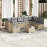 10-dijelni set vrtnih sofa s jastucima bež od poliratana | shoptok.hr