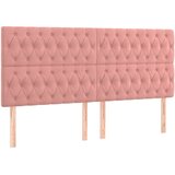  Okvir za krevet s uzglavljem ružičasti 180x200 cm baršunasti | shoptok.hr