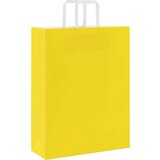  Papirnate vrećice 50 kom s ručkama žute 32x12x42 cm | shoptok.hr