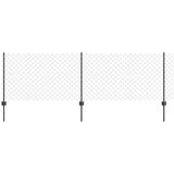 vidaXL Ograda za vrt Set od 2 Siva Galvanizirani čelik 25 x 0,8 m | shoptok.hr