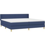  Krevet s oprugama i madracem plavi 200 x 200 cm od tkanine | shoptok.hr