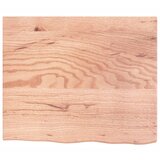  Zidna polica za umivaonik od čelika i masivne hrastovine Smeđa 60 x 50 x 2 cm | shoptok.hr