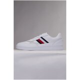 Tommy Hilfiger Nizke superge Court Cupsole Retro Lth Stripes Bela | Shoptok.si