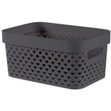 Curver Temno siva plastična škatla za shranjevanje 26x17,5x12 cm Pure – Cene