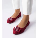 Gemre Burgundy ballet flats adorned with rhinestones Rémy Cijene