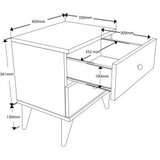 Hanah home mona 3722 oak nightstand | ePonuda.com