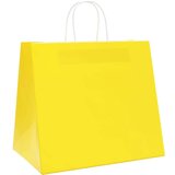  Papirnate vrećice 50 kom s ručkama žute 32x22x28 cm | shoptok.hr
