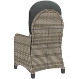  Naslonjač s jastukom Siva 56 x 66 x 95 cm poliratan | shoptok.hr
