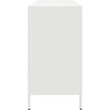 vidaXL Komoda bela 135x39x73,5 cm hladno valjano jeklo | Shoptok.si