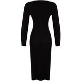 Trendyol Black Straight Sweetheart Neck Knitwear Dress | shoptok.hr
