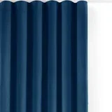 Modra žametna zavesa za delno zatemnitev 200x250 cm Velto –