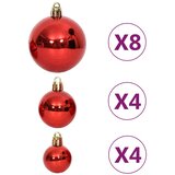  Set božićnih kuglica od 64 komada crvene i bijele | Eponuda.com
