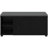  Klupa za hodnik s jastukom Crni hrast 100 x 38 x 46 cm | shoptok.hr