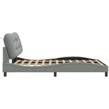  Okvir kreveta s LED svjetlima svjetlosivi 140x200 cm od tkanine | shoptok.hr