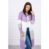 Kesi Cardigan sweater on straps purple+ecru | Shoptok.si