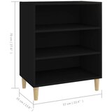  Komoda crna 57 x 35 x 70 cm od konstruiranog drva | shoptok.hr