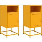 Maison Chic Dvo delni komplet Nočne omarice - Nočne mize gorčično rumena 36x39x78 cm jeklo, (21687617) Cene