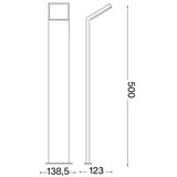 Ideal Lux - LED spoljašnja lampa STYLE LED/8,5W/230V 4000K 50 cm CRI 90 IP54 crna | Eponuda.com