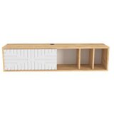 Hanah home tv polica teo floating sapphire oak white | ePonuda.com