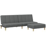 Maison Chic kavč - Sofa - Kanape dvosed z ležiščem in stolčkom za noge temno sivo blago, (21727915) | Shoptok.si