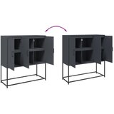  Visoka komoda antracit 100,5 x 39 x 107 cm čelična | shoptok.hr