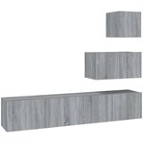  4-dijelni set TV ormarića sivog sonome konstruirano drvo | shoptok.hr
