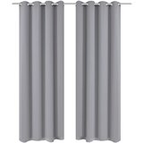  Zavjesa za Zamračivanje s Metalnim Prstenovima 2 kom 135x175 cm Siva | shoptok.hr