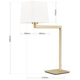 Orion LA 4-1209/1 - Stona lampa CARLTON 1xE27/40W/230V bela/zlatna | Eponuda.com